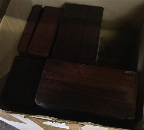 2 rosewood boxes & jewellery box etc